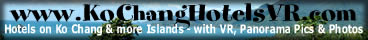 www.KoChangHotelsVR.com - Virtual hotel, bungalow & accommodation guide about Ko Chang, Ko Kood, Ko Wai & more islands between Bangkok, Pattaya & Cambodia in Thailand. Virtual Reality Panoramas (360 pictures), panorama pictures, photos, maps & information from many hotels, bungalow resorts & accommodations with or without bookings / reservations